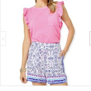 Lilly Pulitzer Neilah Pull On Shorts Resort White Time To Shine